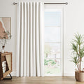 Cream Linen Blackout Curtains 84 in Panel - 100% Blackout Sleep Aid