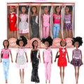 6 Set of African American Black Toy Dolls - 11.5 in Fashion Diversity