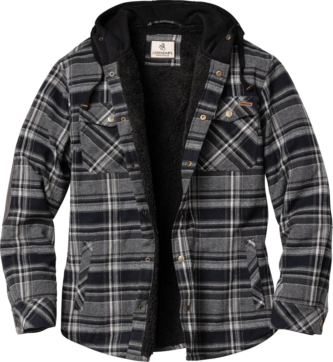 Legendary Whitetails Men's Hooded Shirt Jacket for Comfort