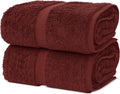 100% Cotton Turkish Bath Sheets 35x70 - Plush Cranberry