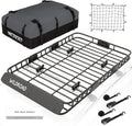 Car Roof Cargo Basket 64x39x4 with 21 ft3 Waterproof Bag