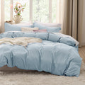Bedsure Sky Blue Twin/Twin XL Duvet Cover Set - Extra Soft Cotton-Like