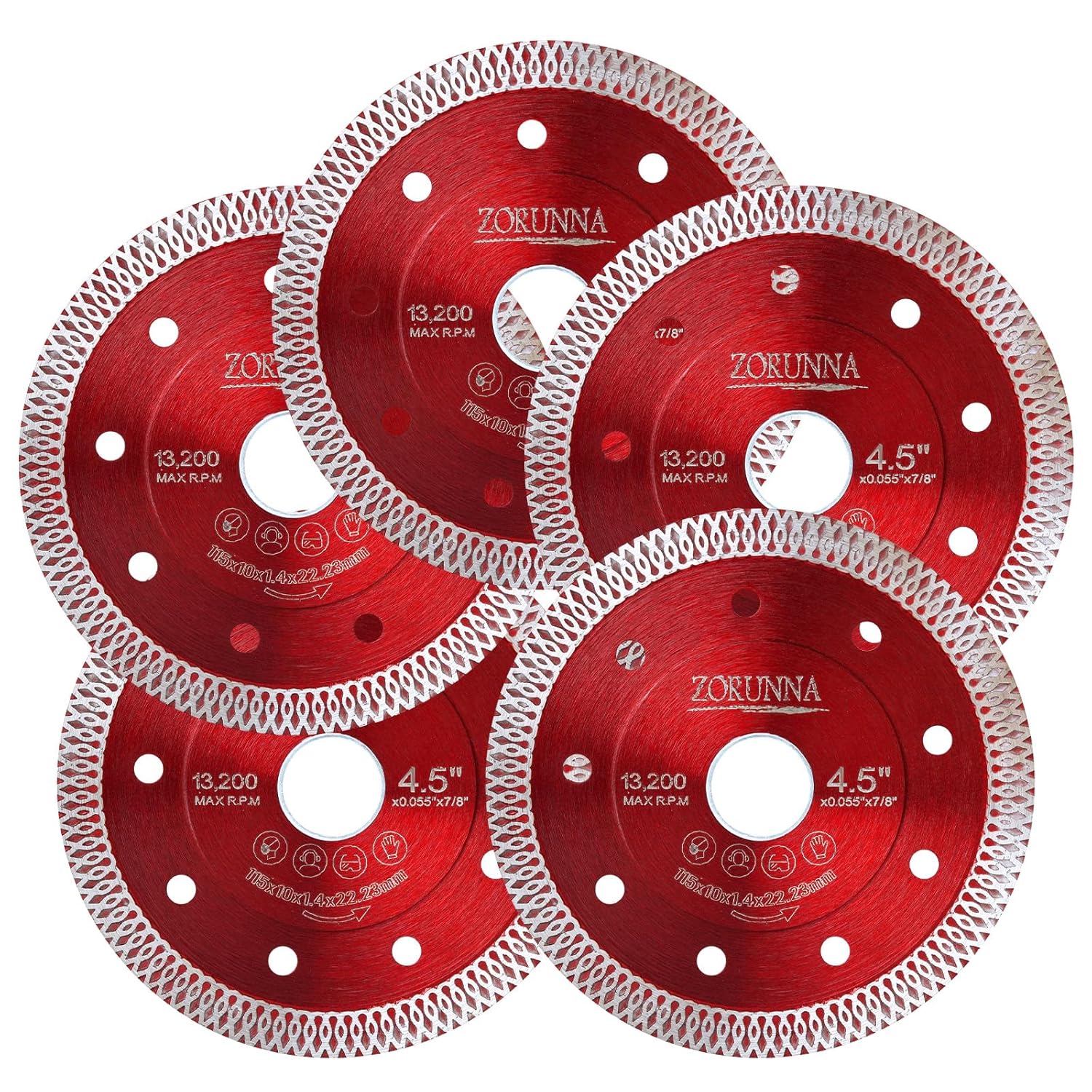 ZORUNNA 4-1/2 Diamond Saw Blades - Cut Ceramic Tile with Ease!