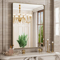 Bronze Bathroom Mirror 28x36 in Rounded Rectangle - Durable Brushed