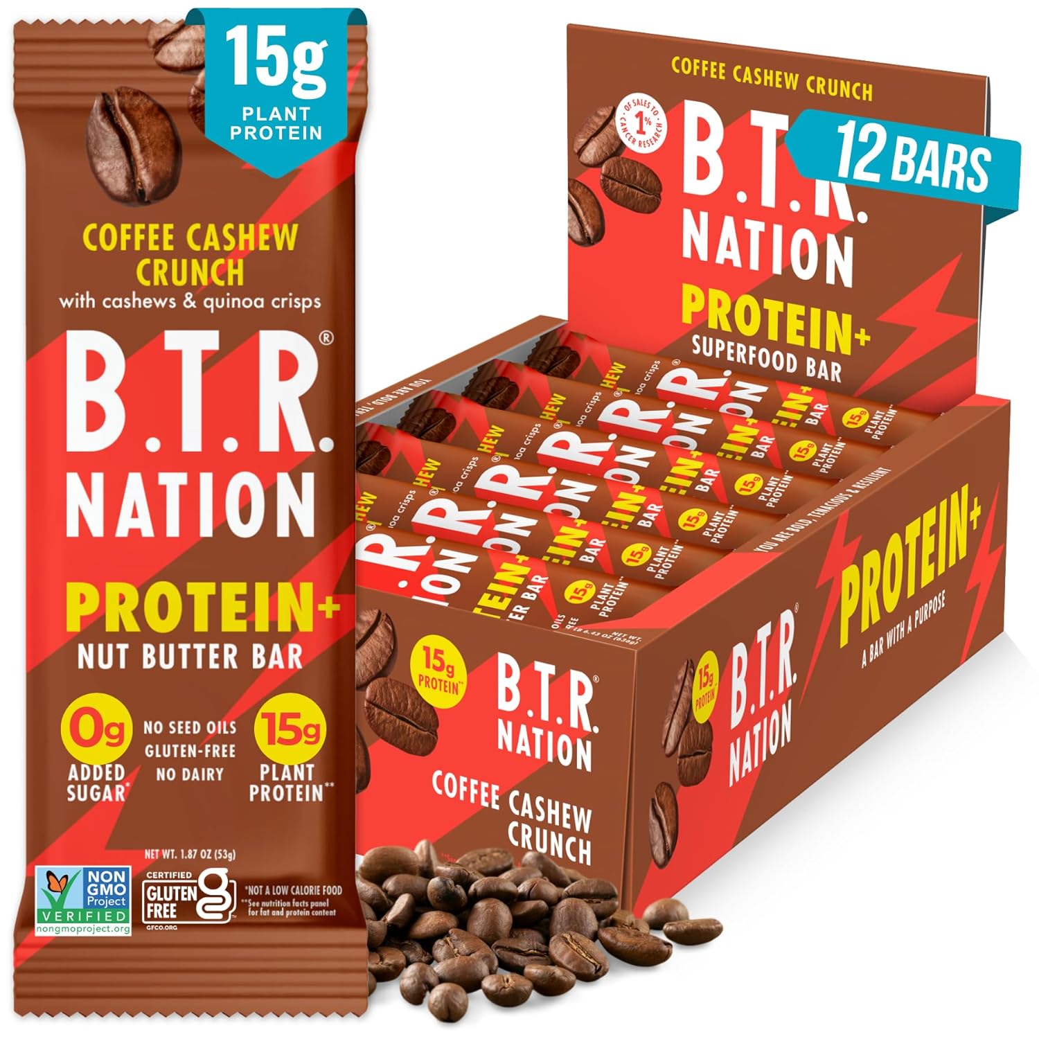 B.T.R. Vegan Keto Protein Bars - Supercharged with Superfoods!