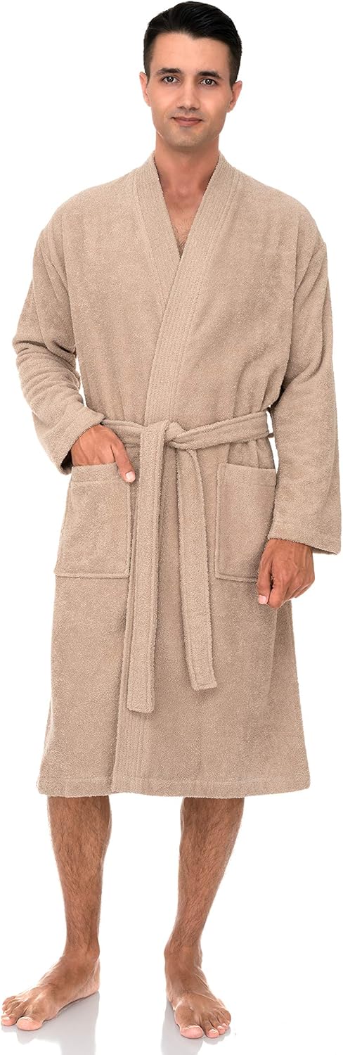 Comfortable Cotton Terry Cloth Bathrobe for Men - Soft Robe