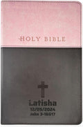 Personalized NLT Bible with Custom Name in Faux Leather Cover
