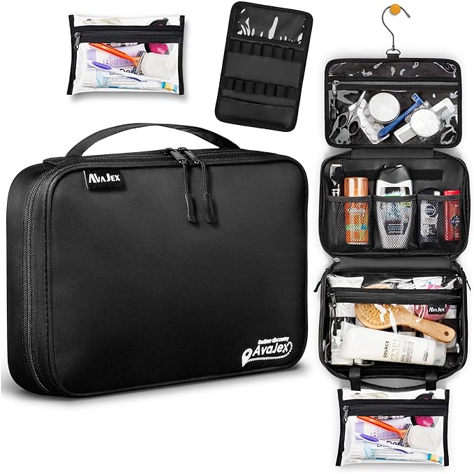 Hanging Travel Toiletry Bag for Men & Women - Medium Capacity