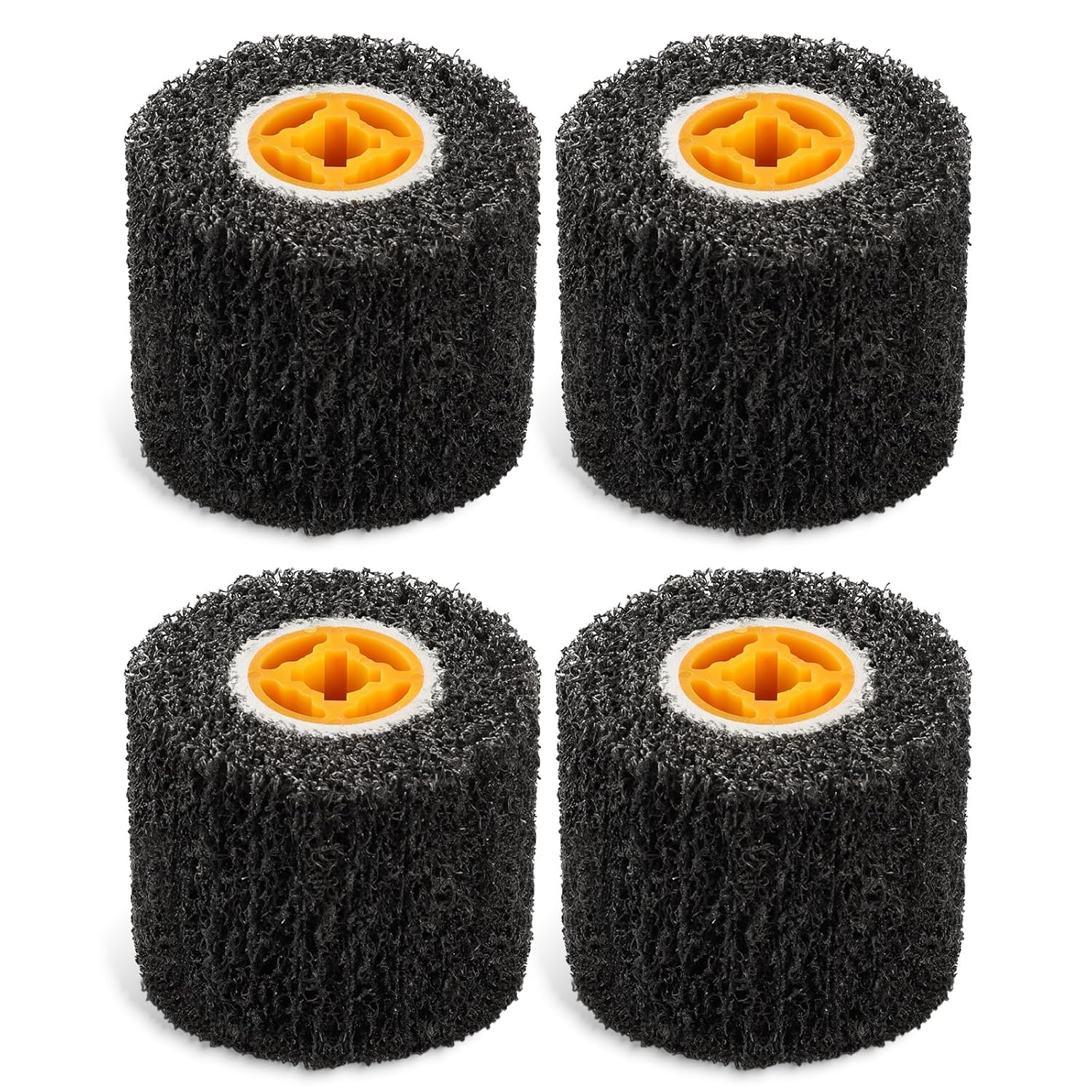Rocaris 4 Pack Abrasive Drum Paint and Rust Remover for Polishing