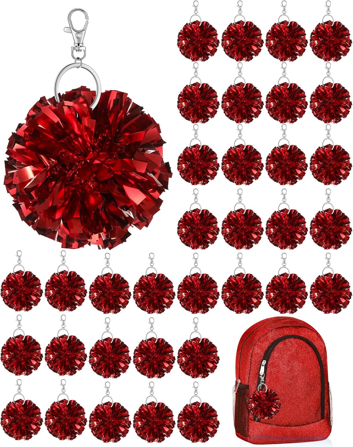 Cheer Pom Pom Keychain Gifts for Cheerleaders and Teams