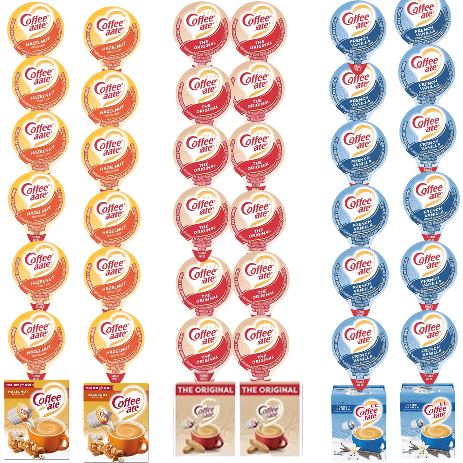 Bools Coffee Creamer Variety Pack - 3 Flavors, 48 Pack