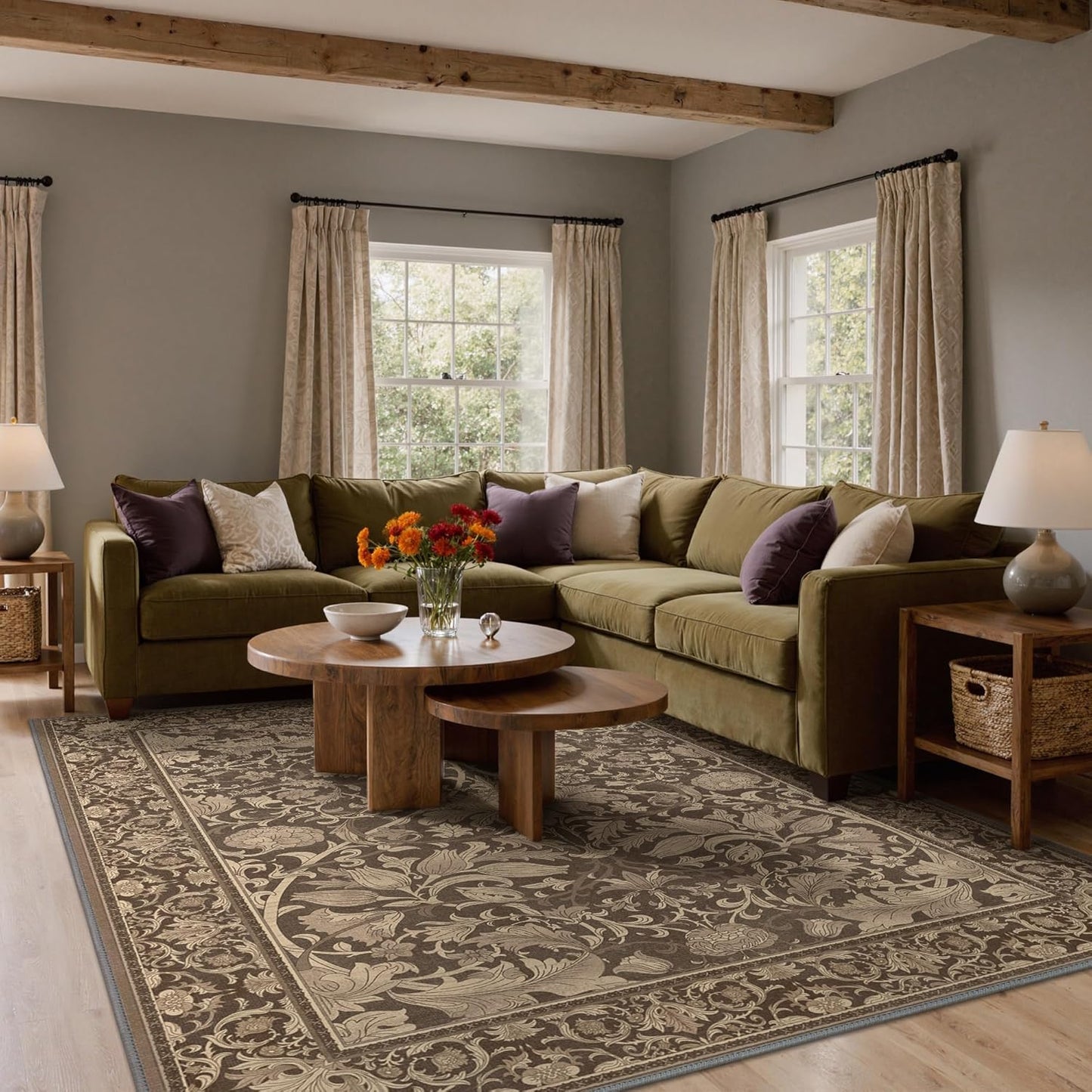 Bavni Washable Rugs 8x10 for Living Room and Dining Room