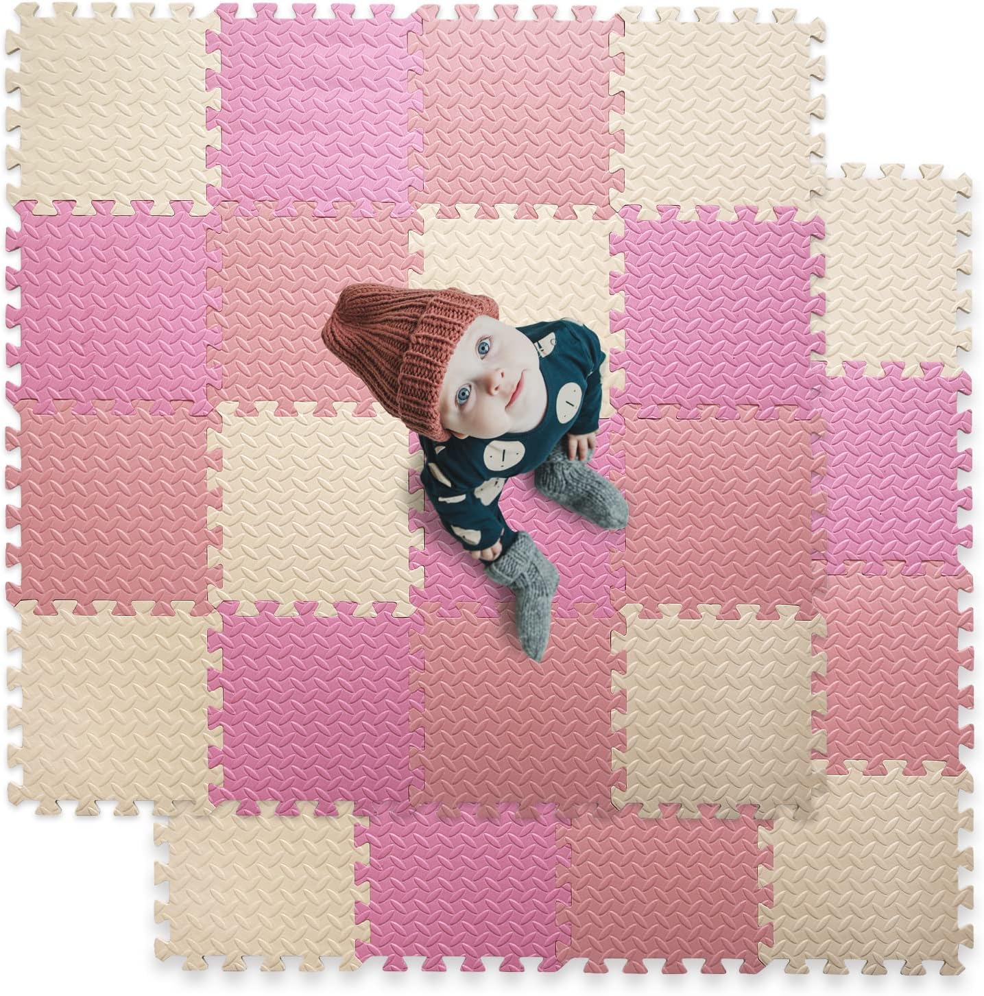 16 Tiles Foam Play Mat for Baby - Soft EVA Foam Mats for Kids