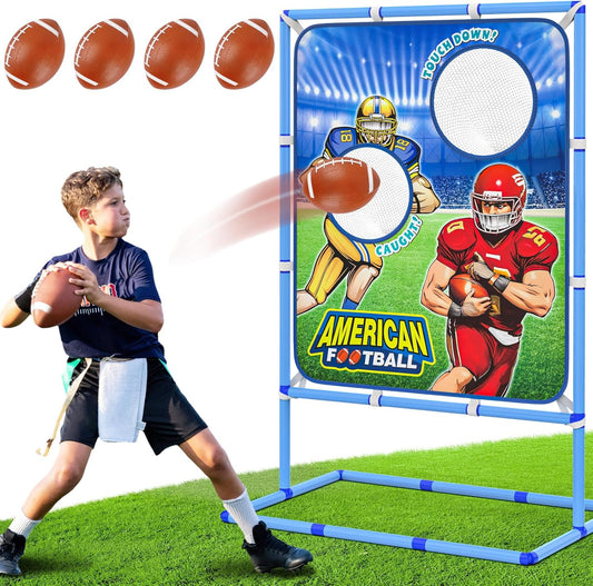 Football Toss Game with Inflatable Balls for Kids Fun