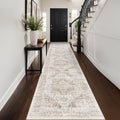 Washable 2ft6ft'x14ft Runner Rug - Non-Slip Vintage Low-Pile Runner