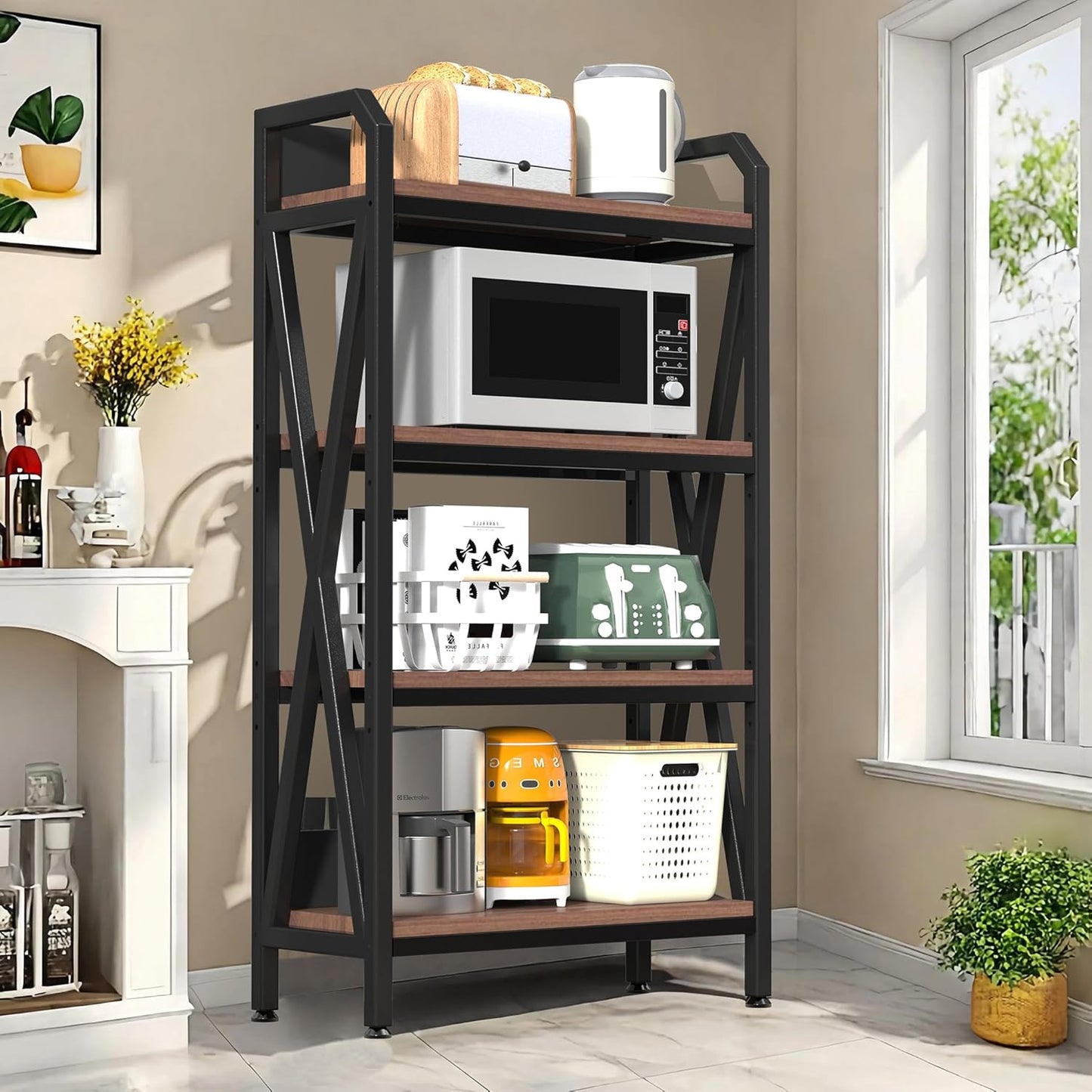 Nobilsteel 4-Tier Bakers Rack: Organize with Ease!