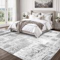 Rugflix 6x9 Area Rug Grey - Washable Low Pile Comfort