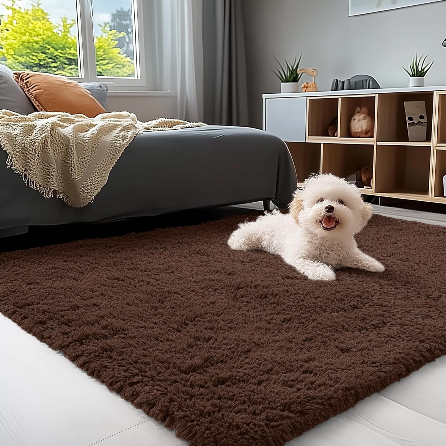 OLANLY 3x5 Machine Washable Small Bedside Rug for Cozy Homes