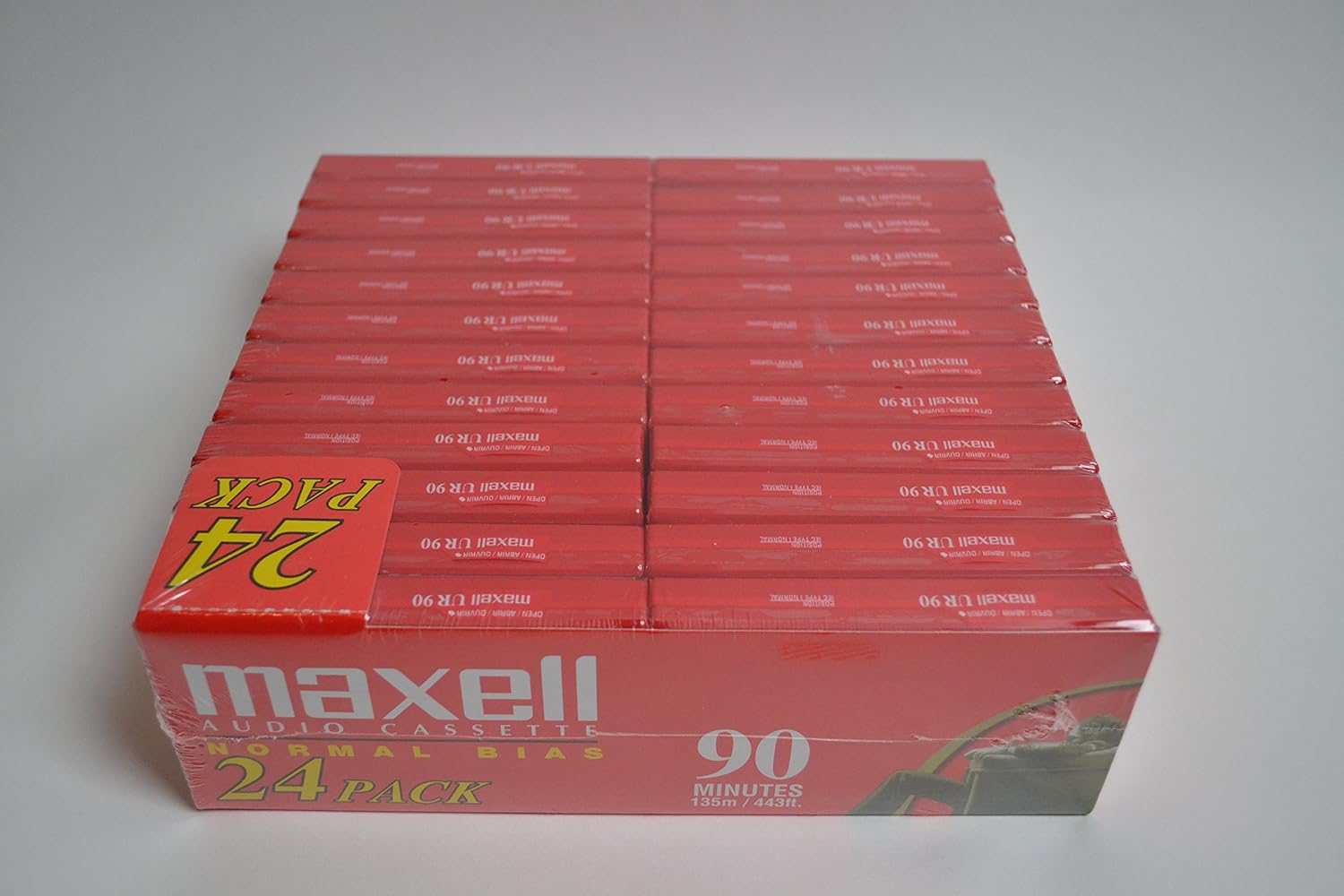 Maxell UR 90 Audio Cassette 24-pack for Quality Sound Recording