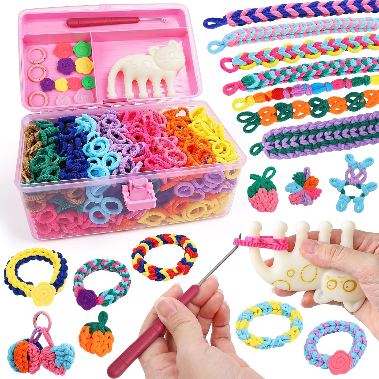 DDAI Bracelet Making Kit for Girls - Fun Loom Crafts for Kids
