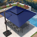 9 ft x 12 ft Cantilever Patio Umbrella with Base Included - Large