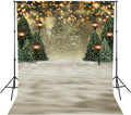 MEHOFOND Winter Christmas Tree Backdrop for Festive Photography