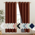 NICETOWN 100% Blackout Linen Curtains 52in x 72in - Darkening Drapes