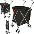Folding Shopping Cart 120 lb Capacity Black - Removable Canvas