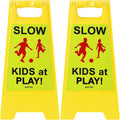 Children at Play Safety Signs for Neighborhoods - 2 Pack Yellow