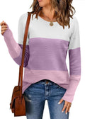 Zeagoo Women's 2025 Fall Ribbed Knit Crew Neck Sweater - Cozy Everyday