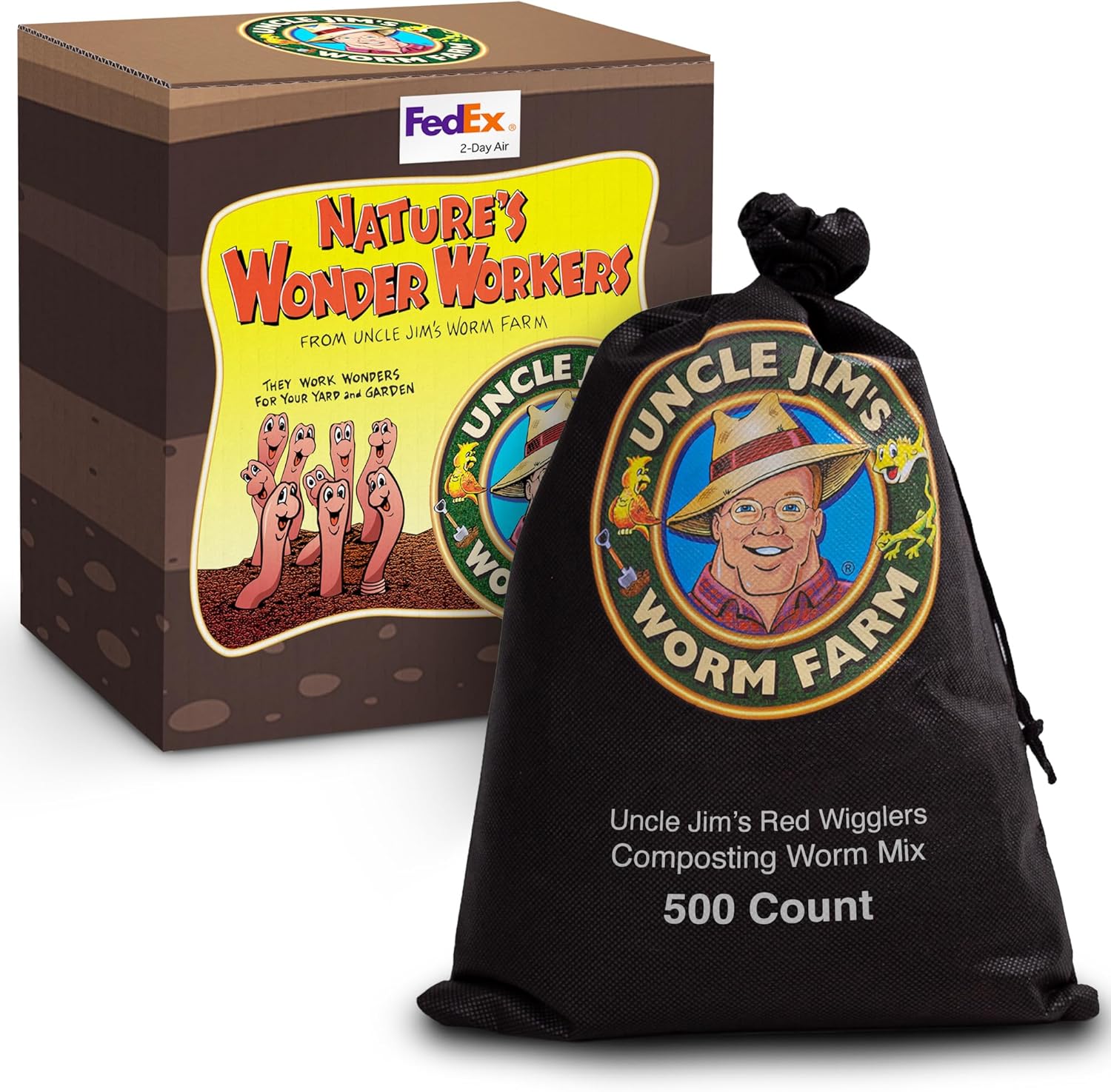 Red Wiggler Composting Worms for Healthier Garden Soil Mix