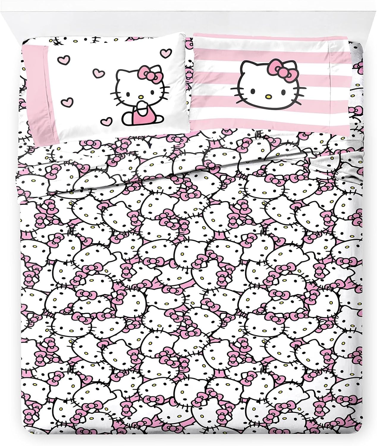 Jay Franco Hello Kitty Sheet Set - Ultra-Soft Bedding