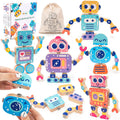 Wooden Robot Snap-Together Building Blocks - STEM Take Apart Toys
