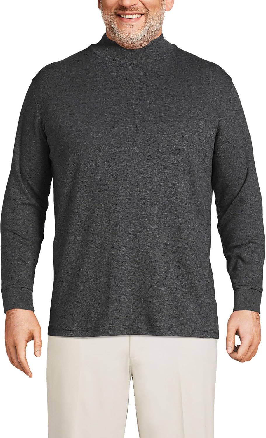 Lands' End Men's Supima Cotton Mock Turtleneck Shirt Review