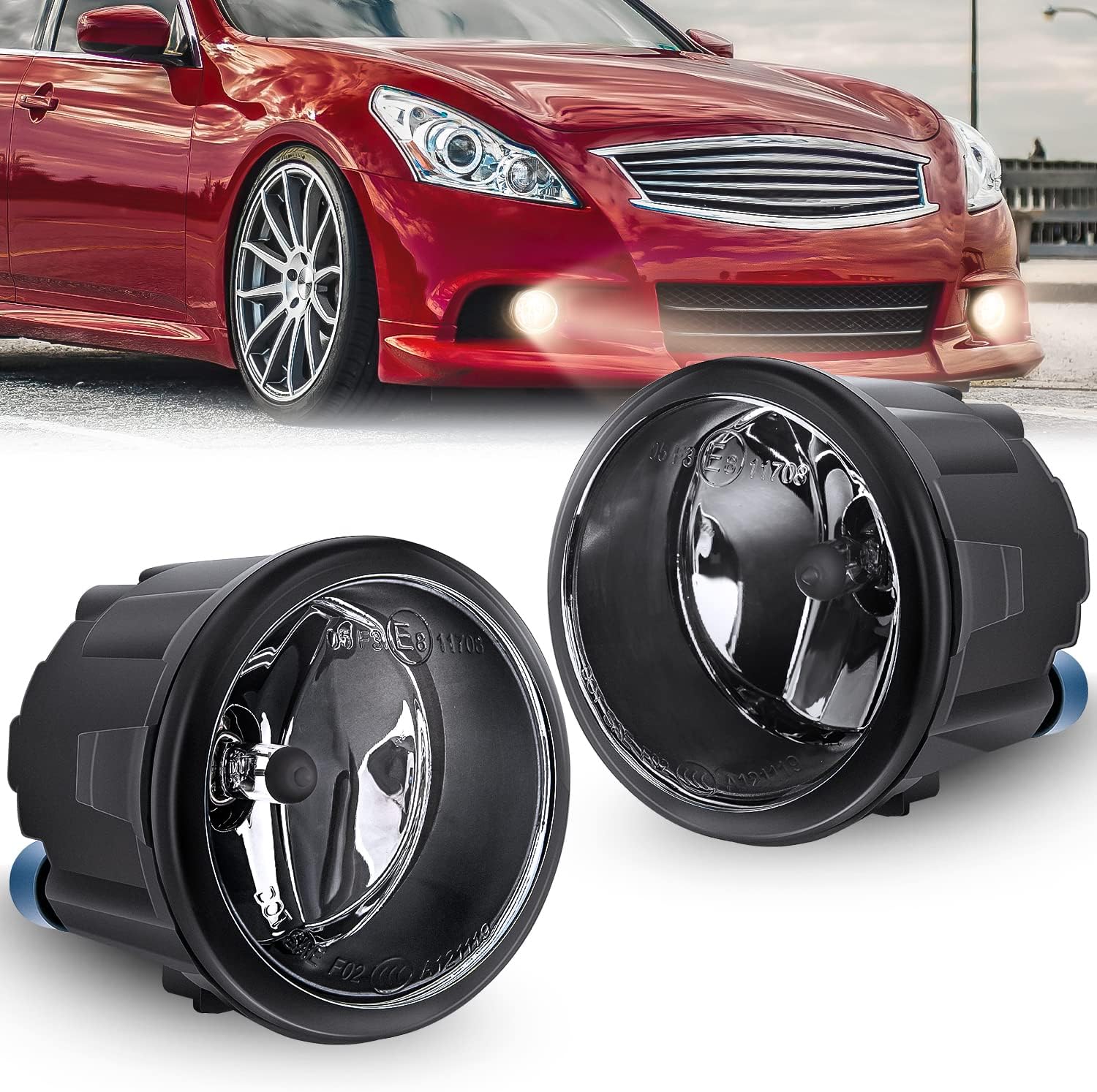 Nilight Fog Lights Assembly for Infiniti and Nissan Vehicles