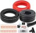 4 Gauge Wire CCA 50FT Kit with Lugs, ANL Fuse Holder and Split Sleeve