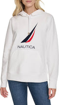 Nautica Women's Pullover Logo Hoodie Sweatshirt - Versatile Fleece