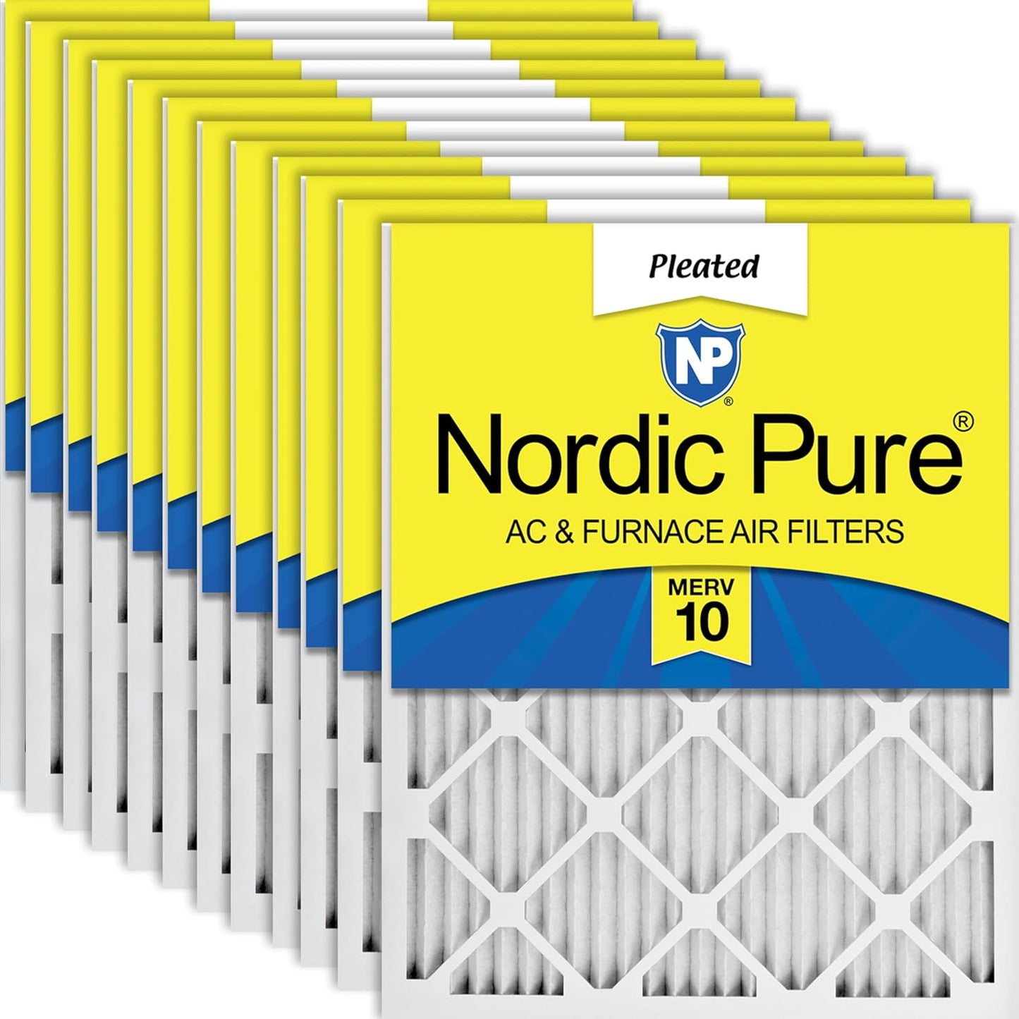 Nordic Pure 14x14x1 Pleated MERV 10 Air Filters for Clean Air