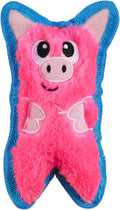 Outward Hound Durablez Tough Plush Squeaky Dog Toy, Pig XS