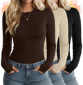 Women's Thermal Shirts 3 Pack - Slim Fit Thumbhole Basics