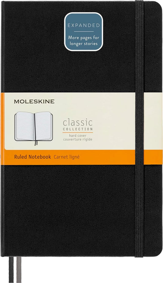 Moleskine Large Ruled Notebook: 400 Pages, Black