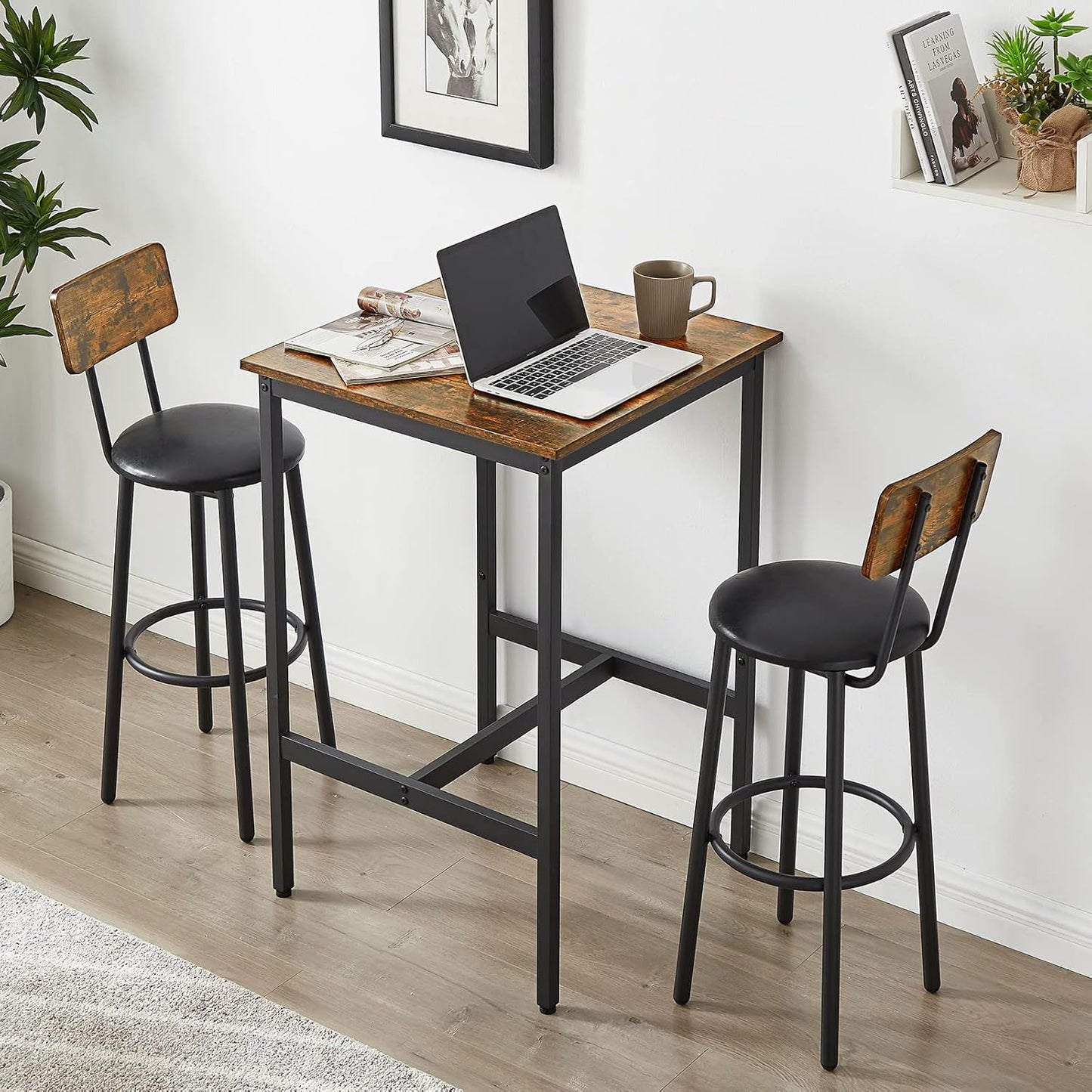 Compact 3-Piece Bar Set for Small Spaces - Stylish & Functional