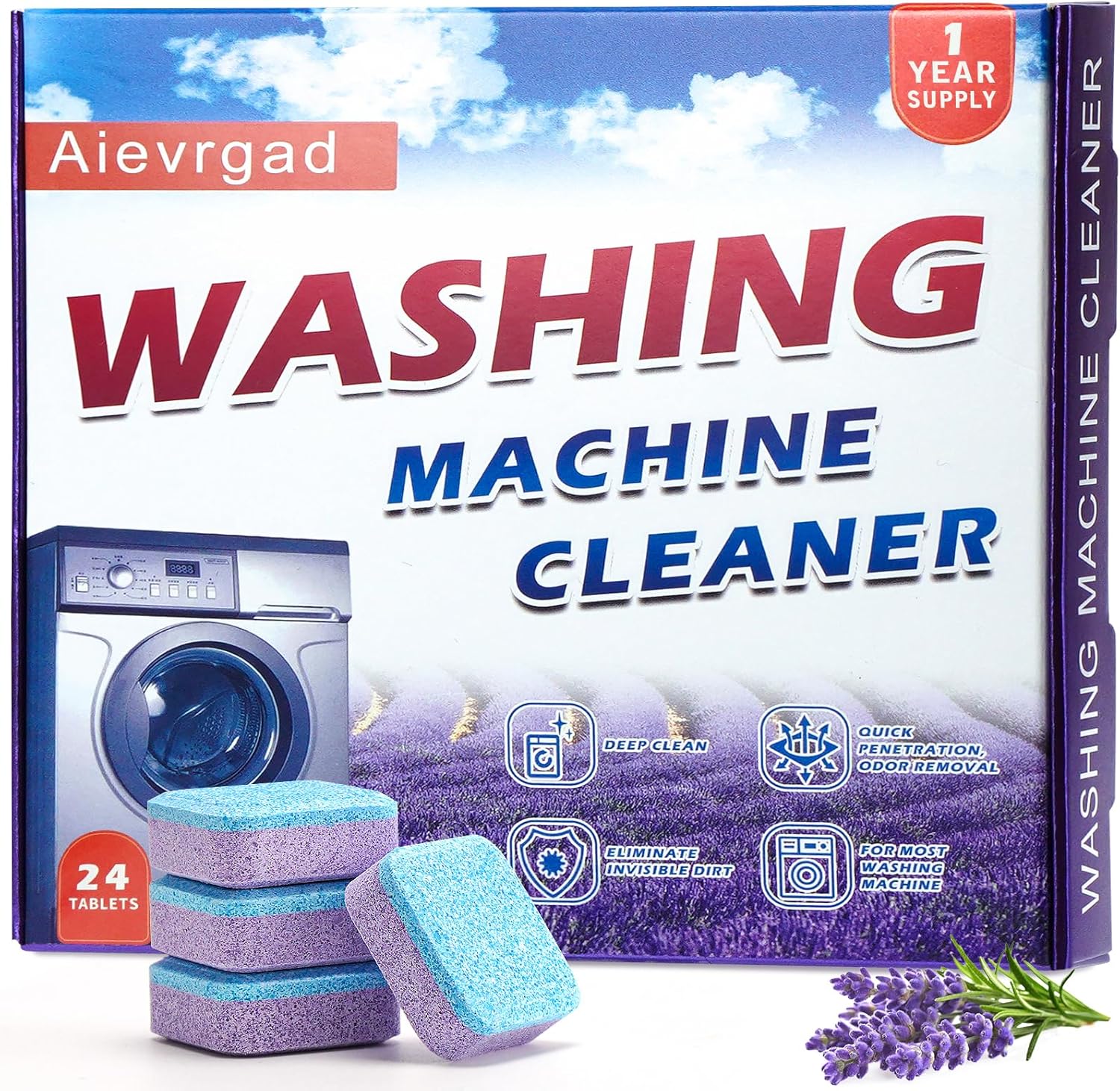 12-Month Supply: Deep Clean Lavender Washer Tabs