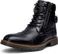 Vostey Men's Boots for Men Casual Motorcycle Combat Ankle Boots