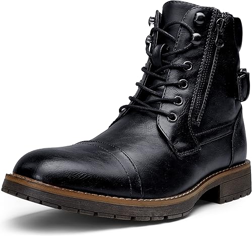 Vostey Men's Casual Boots for Motorcycle and Combat Use