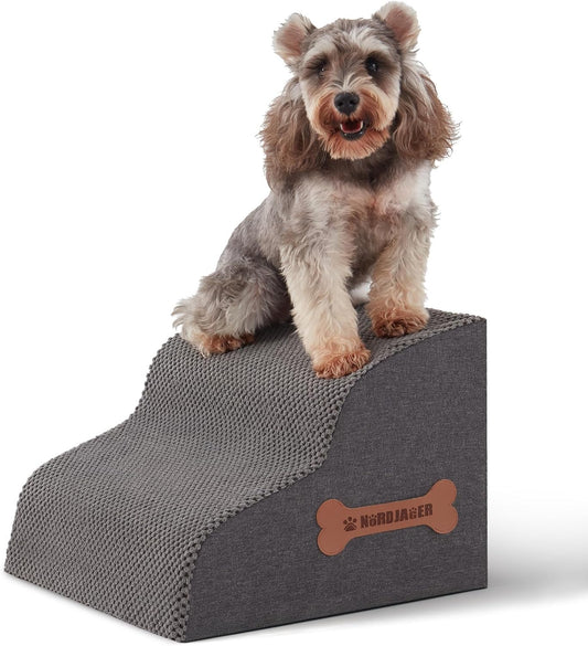 Dog Stairs for Small Dogs and Cats - Portable 2 Steps Ramp