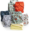 Kinder Cloth Diapers Set of 5 Reusable Pocket Diapers - Starter Bundle