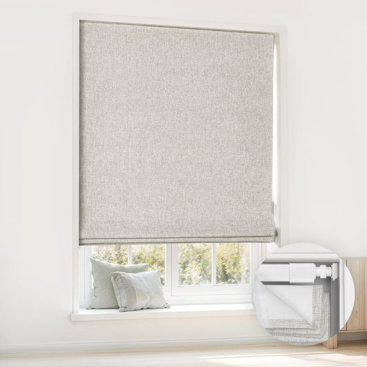 LazBlinds No Tools No Drill Cordless Roman Shades for Windows