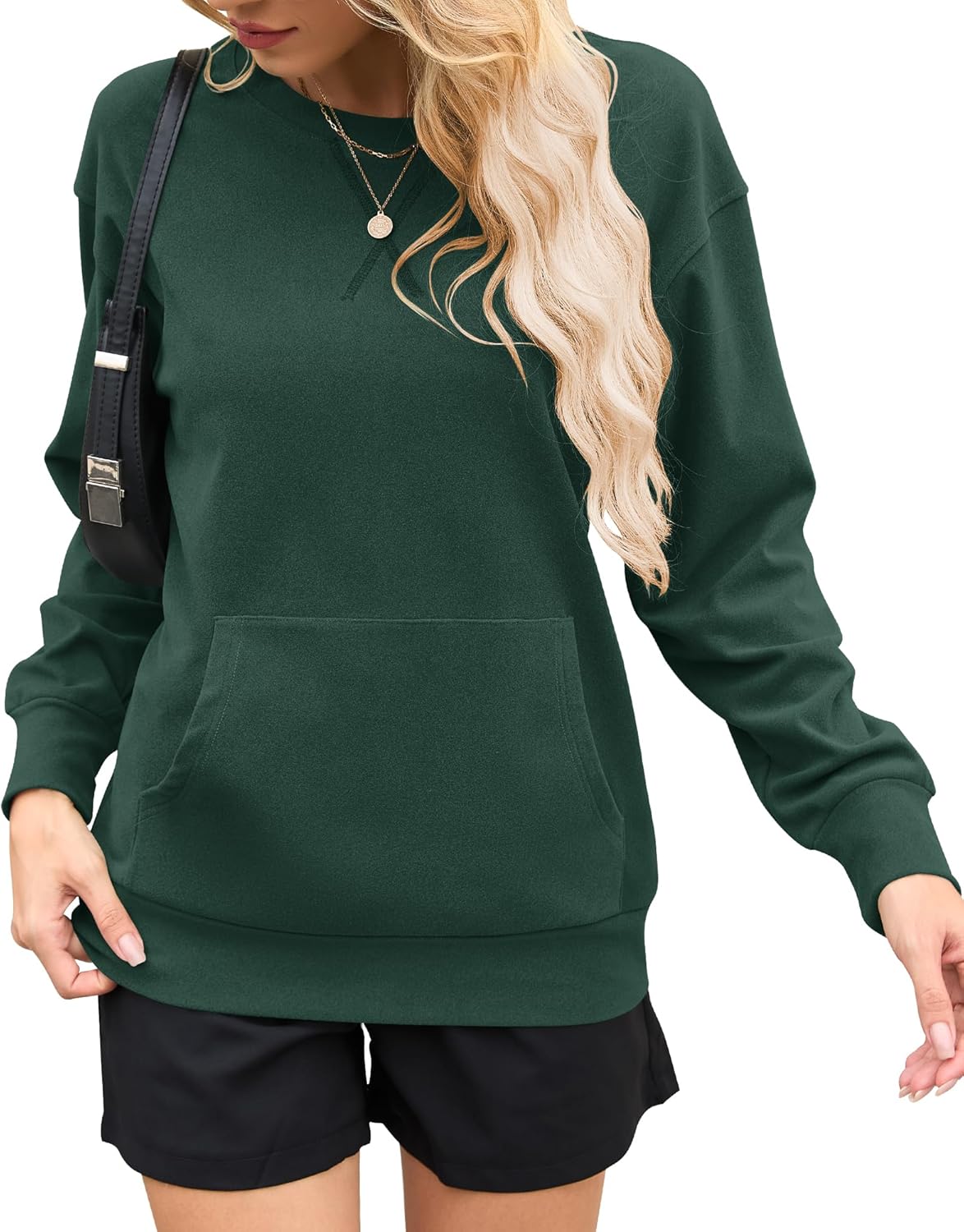 Womens Long Sleeve Sweatshirt Casual Crewneck Pullover Tops