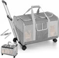 Double Cat Carrier with Wheels 24in x 14.5in x 14in - Extra Large